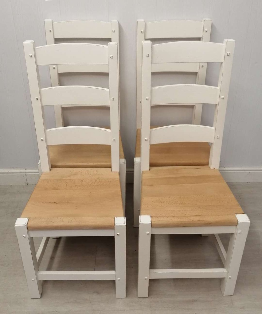 White ladder online back chairs